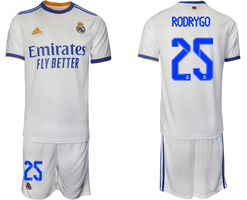 Men 2021-2022 Club Real Madrid home white #25 Soccer Jerseys
